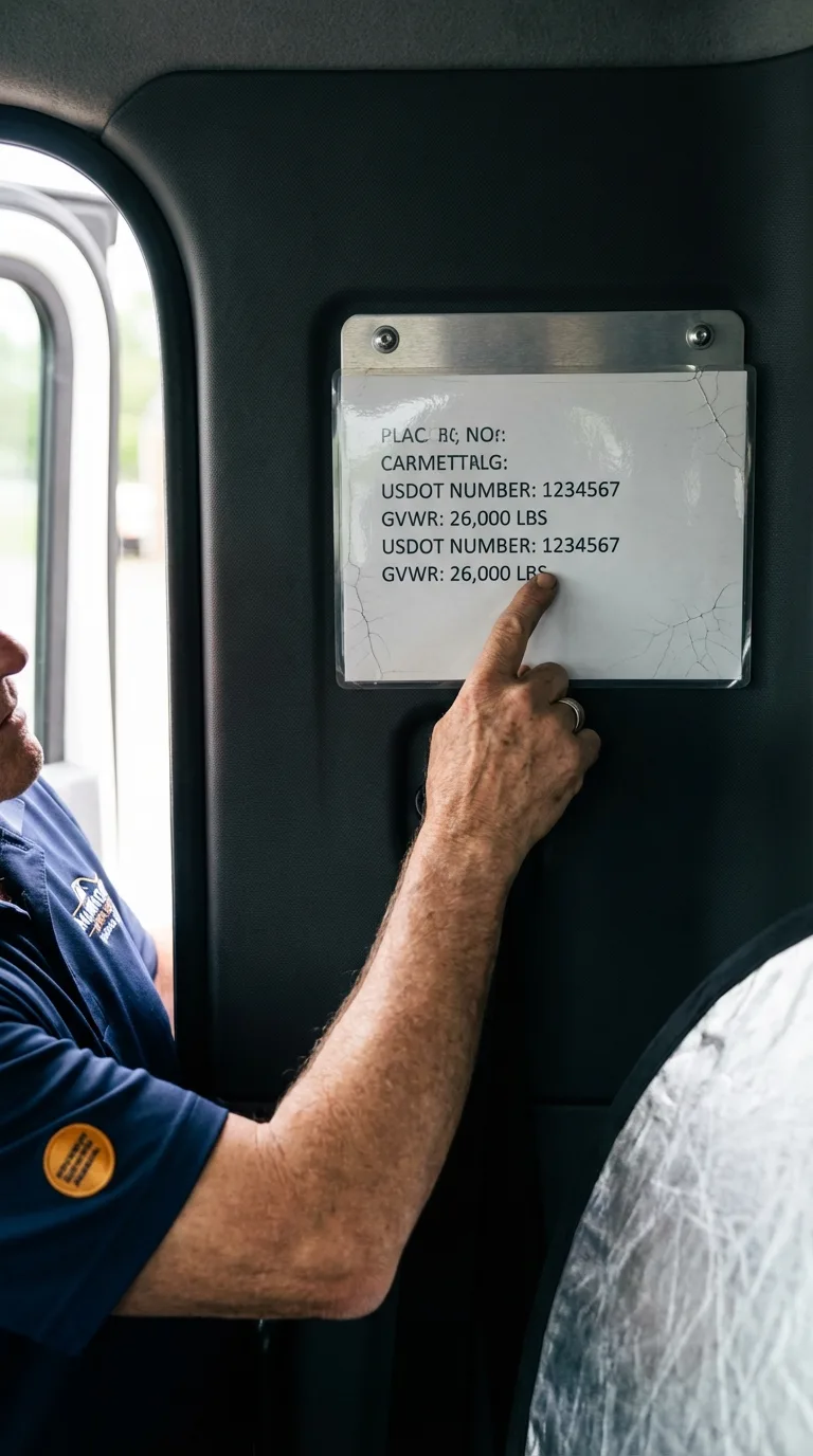 USDOT licensing placard verification in Tonganoxie